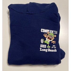 NEW COMPLEXCON X VERDY 2022 NAVY BLUE HOODIE SIZE SMALL